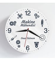 Makine Mühendisine Hediye Kişiye Özel Duvar Saati