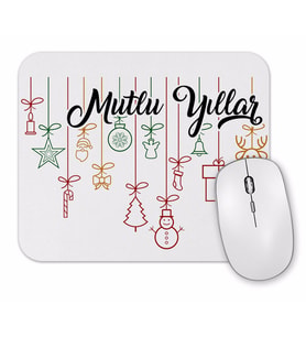 Mutlu Yıllar İllüstrasyon Mouse Pad