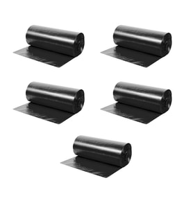 Endüstriyel Hantal Boy Siyah Çöp Torbası Poşeti - 800 Gr. -120 Litre - 120x150 Cm -10 Adetlik 5 Rulo