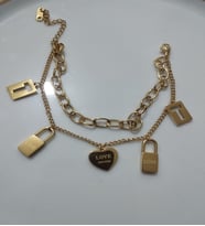 LOVE ÇELİK KAPLAMA ZİNCİR BİLEKLİK
