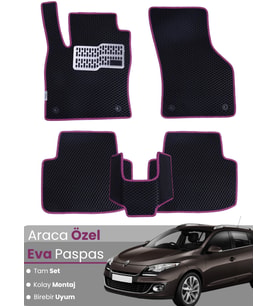 RENAULT MEGANE 3 STATİON WAGON (2008-2016) Uyumlu EVA Paspas Tam Set–Oto Paspas,Araca Özel