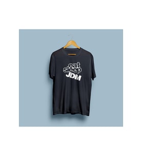 Oversize Eat Sleep Jdm yazılı unisex T-shirt