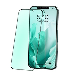 ALLY İPhone 12 Pro Max Anti -Blue Green Light Göz Korumalı Tempered Full Ekran Koruyucu (Siyah)