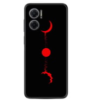 Xiaomi Redmi Note 11E Kılıf Silikon Desen Özel Seri Red Moon 1710