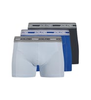 Jack & Jones Erkek 3'lü Paket Düz Renk Boxer Seti - Leo Solid (Mavi)