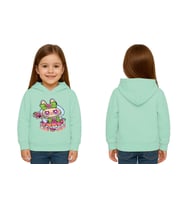 Unisex Baskılı Çocuk Swaetshirt Labubu Baskılı Kapüşonlu 3 İplik Şardonlu (Mint Yeşili)