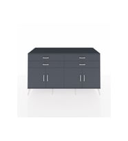 Kronos Konsol 2 Raflı 4 Çekmeceli 8 Kapaklı 176x59x99 Antrasit-Antrasit