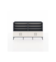 Arges Konsol 6 Raflı 4 Kapaklı 176x30x99 Antrasit-Aytaşı/Çam