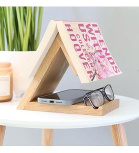Kitap Sayfası Tutucu Standı, Ahşap Üçgen Ayraç, Masa Üstü Kitap Okuma Desteği Kitap Standı,