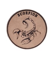 Akrep Deri PEÇ - Arma - Scorpion Leather Patch (Bej)