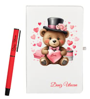 Öğretmene Hediye Kişiye Özel Defter ve Roller Kalem Seti