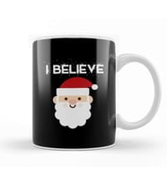 I Believe In Santa Claus Funny Christmas Kupa Bardak Porselen