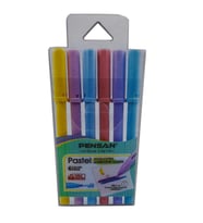 İşaret Kalemi Pastel Renkler Fosforlu Kalem 6 lı 1 Paket  5 mm Fosforlu Kalem Seti