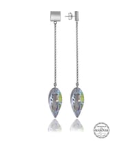 Swarovski Crystal Parlak Özel Kesim Gümüş Küpe