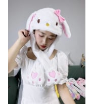 Hello Kitty Hareketli Kulaklı Işıklı Şapka