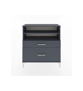 Arges Şifonyer 2 Raflı 2 Çekmeceli 88x30x96 Antrasit-Antrasit