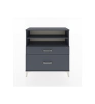 Arges Şifonyer 2 Raflı 2 Çekmeceli 88x30x96 Antrasit-Antrasit