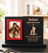 Kişiye Özel Babalar Günü Ahşap Fotoğraflı Masaüstü Çerçeve – Babama Özel Anlamlı Hediye