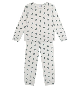 Organik Gri Yeşil Erkek Çocuk Pijama Takımı
