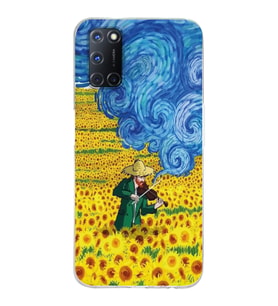 Oppo A52/A72/A92 Uyumlu Vincent Van Gogh Tasarımlı Şeffaf Telefon Kılıfı
