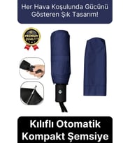 Özel Üretim Rüzgara Dayanıklı Su Geçirmez Konforlu Sağlam 8 Telli Kılıflı Otomatik Kompakt Şemsiye