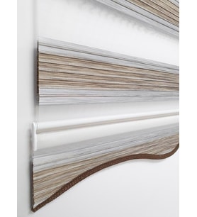 BBB Geniş Pliseli Bambu Kahve-Gri Zebra Stor Perde MZ289