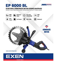 EXEN EP 6000 BL - 6000W 410mm Elektrikli Kömürsüz Beton Kesme Makinası