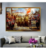 Altın Çerçeveli dekoratif tablo l1869 (Gold)