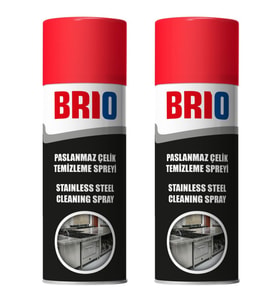 Brio Paslanmaz Çelik Temizleme Spreyi 2'li 400 Ml
