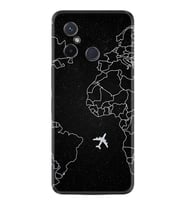 Xiaomi Redmi 12C Kılıf Resimli Desenli Silikon Platinium Series Black Plane 1868