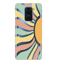 Xiaomi Redmi Note 9 Uyumlu Güneş Desenli Şeffaf Telefon Kılıfı