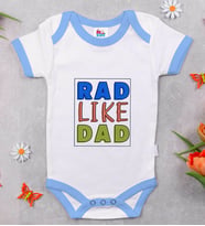 BK Kids Rad Like Dad Tasarımlı Mavi Bebek Body Zıbın-1