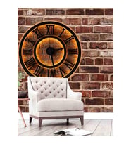 Dreamwall Tuğla Duvar Ve Saat Desenli Silinebilir Tekstil Duvar Kağıdı (Çok Renkli)