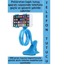 Dayanıklı Spiral Gövdeli Güçlü Güvenli Tutuş Oynar Başlıklı Çok Şık Estetik Akrobat Telefon Tutucu