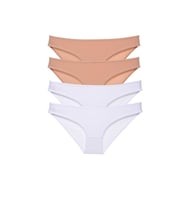 Mulvxbrf Brf02 4 Adet Süper Eko Set Likralı Kadın Slip Külot Ten Beyaz (Mulvix)