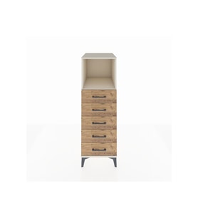 Kronos Dolap Tek Raflı 5 Çekmeceli 44x59x134 Aytaşı-Çam