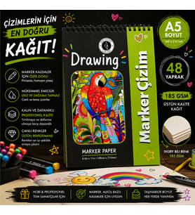 DreamArt Galery Dreamart Galery Marker Çizim, A5 Boyut, Çizimdefteri