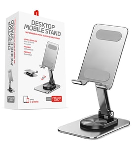 Powerway DMS33 360 Derece Dönebilen Full Metal Katlanabilir Masaüstü Telefon Standı