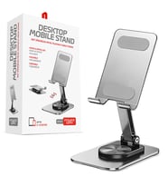 Powerway DMS33 360 Derece Dönebilen Full Metal Katlanabilir Masaüstü Telefon Standı