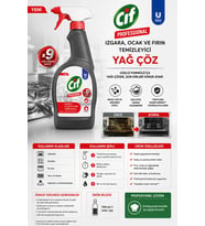 Cif Prof. Izgara Ocak ve Fırın Temizleyici Yağ Çöz 750 ml