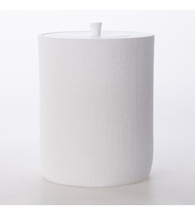 Linen Çöp Kovası Beyaz