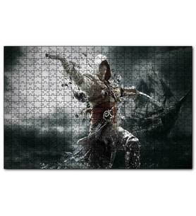 Cakapuzzle Assassins Creed Suikastçi Korsan Gemisi ve Revolver  Puzzle Yapboz MDF (Ahşap) (120 Parça)