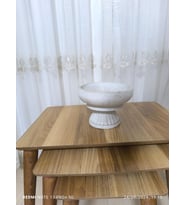 Dekoratif Taş Vazo Ayaklı Aranjman ve Bonsai Saksısı