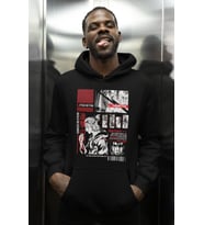 Özel Tasarım Eren Yeager Baskılı Unisex Oversize Attack On Titan Anime Karakter Hoodie