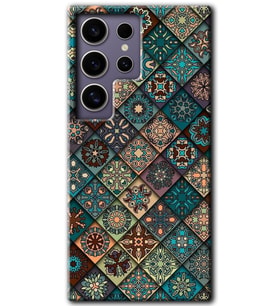 Galaxy S24 Ultra Kılıf HD Desen Baskılı Kılıf - Mandala Desen