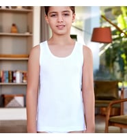 NİVEMESHOME 1501 ERKEK ÇOCUK ASKILI ATLET BEYAZ NO:8 (11-12 YAŞ) BERRAK