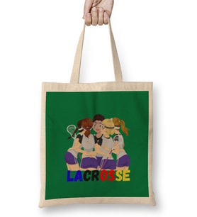 Funny Lacrosse Gift For Lacrosse Mom Dad women's Bez Çanta Uzun Saplı