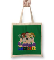 Funny Lacrosse Gift For Lacrosse Mom Dad women's Bez Çanta Uzun Saplı