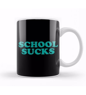 Retro School Sucks Kupa Bardak Porselen