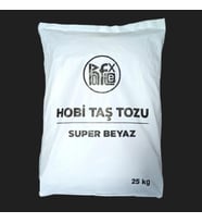 TAŞ TOZU HOBİ HARCI SERAMİK TOZU HEYKEL MUMLUK BETON SAKSI YAPIMI EKSTRA HIZLI SÜPER BEYAZ 25 KG